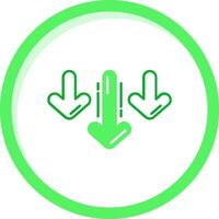 Decrease Green mix Icon vector