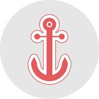 Anchor Glyph Multicolor Sticker Icon vector