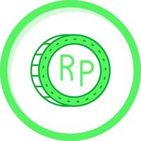 Indonesian rupiah Green mix Icon vector