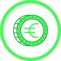 euro verde mezcla icono vector