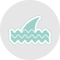 Fins Glyph Multicolor Sticker Icon vector