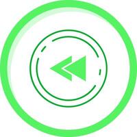 Fast forward Green mix Icon vector