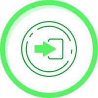 Log in Green mix Icon vector