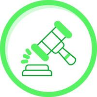 Gavel Green mix Icon vector