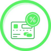 Percentage Green mix Icon vector
