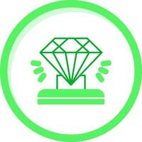 diamante verde mezcla icono vector