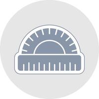 Protractor Glyph Multicolor Sticker Icon vector