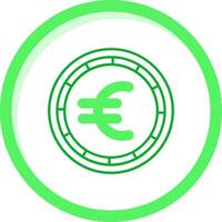 euro verde mezcla icono vector