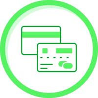 Credit card Green mix Icon vector