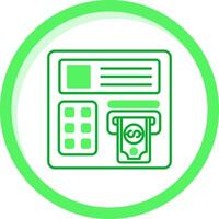 Atm machine Green mix Icon vector