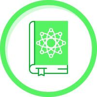 Physics book Green mix Icon vector