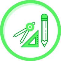 Geometry Green mix Icon vector