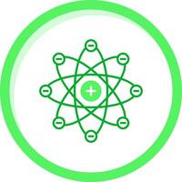 átomo verde mezcla icono vector