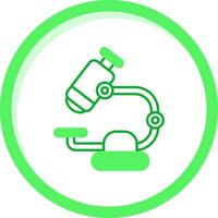 Microscope Green mix Icon vector