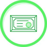 Certificate Green mix Icon vector