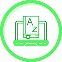 Dictionary Green mix Icon vector