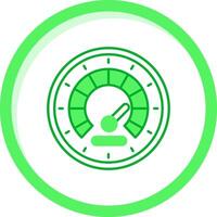 velocímetro verde mezcla icono vector