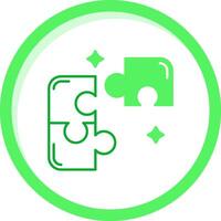 Puzzle Green mix Icon vector