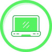 Laptop Green mix Icon vector