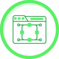 Curve Green mix Icon vector