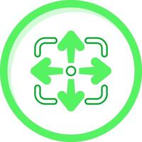 moverse verde mezcla icono vector