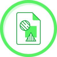 archivo verde mezcla icono vector