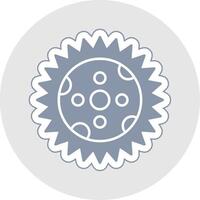 Eclipse Glyph Multicolor Sticker Icon vector