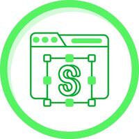 Text editor Green mix Icon vector