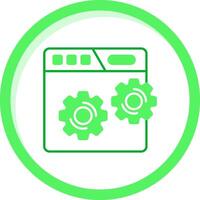 Web setting Green mix Icon vector