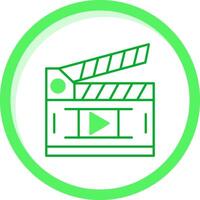 Movie Green mix Icon vector