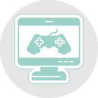 Game Glyph Multicolor Sticker Icon vector