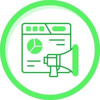 Marketing Green mix Icon vector