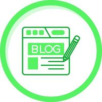 Blog verde mezcla icono vector