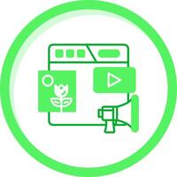 contenido administración verde mezcla icono vector