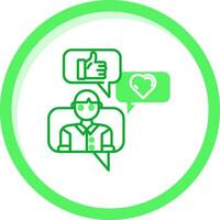 Social engagement Green mix Icon vector