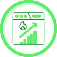 Increase Green mix Icon vector