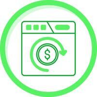 Return of investment Green mix Icon vector