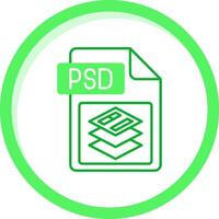 Psd file format Green mix Icon vector