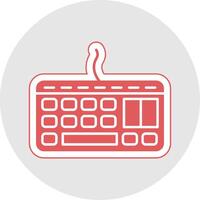 teclado glifo multicolor pegatina icono vector