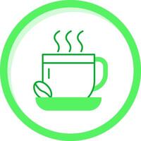 café verde mezcla icono vector