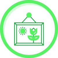 imagen verde mezcla icono vector