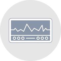 EKG Glyph Multicolor Sticker Icon vector