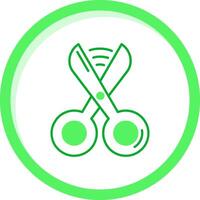 Scissors Green mix Icon vector