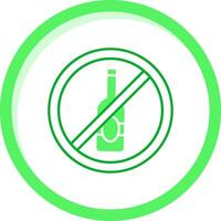 No alcohol verde mezcla icono vector