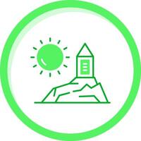 Mount arafat Green mix Icon vector