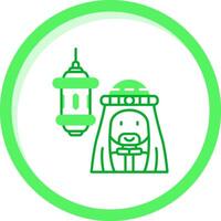Arabic Green mix Icon vector