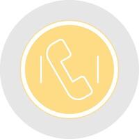 Phone Call Glyph Multicolor Sticker Icon vector