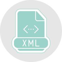 Xml Glyph Multicolor Sticker Icon vector