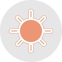 Sun Glyph Multicolor Sticker Icon vector