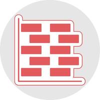 Gantt Chart Glyph Multicolor Sticker Icon vector